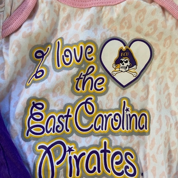 Purple and White Bodysuit Set with Playful Designs - Picture 3 of 6